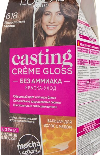 Краска-уход для волос Loreal Paris Casting Creme Gloss 618 Ванильный Мокко