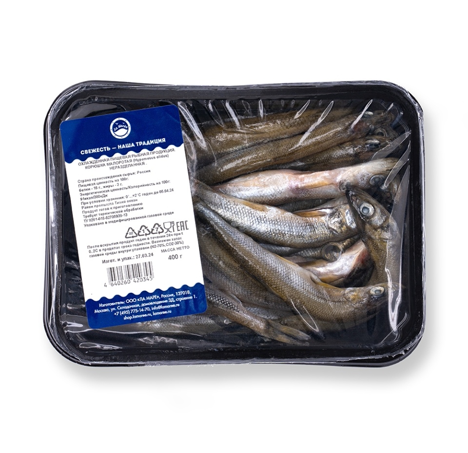 

Корюшка La Maree малоротая охлажденная 400г