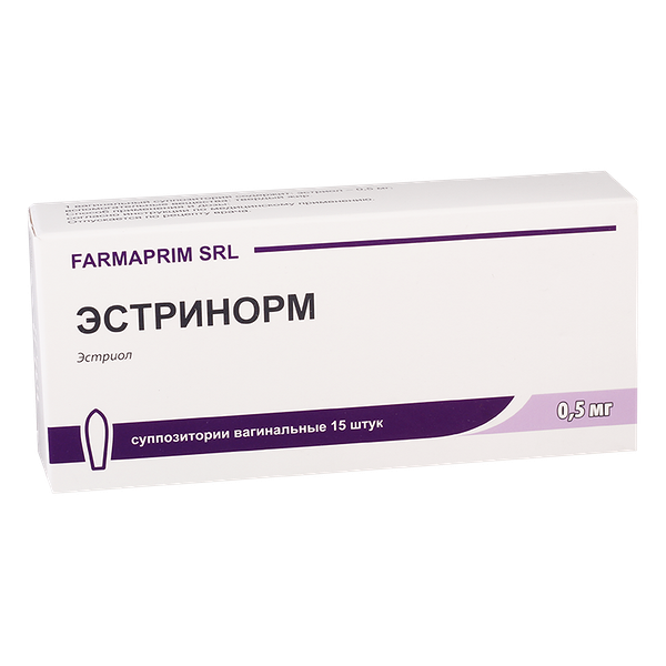 Эстринорм вагинальный суппозиторий 0,5 мг N15