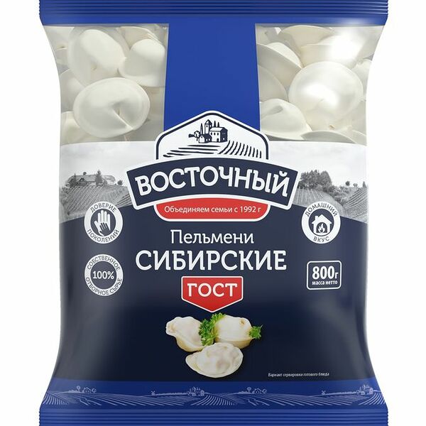 Пельмени Восточный сибирские категория В, 800г