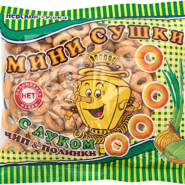 Сушки Невская Сушка Чип&Полинки с луком мини 200г