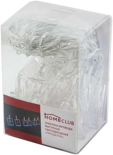 

Гирлянда фигурная Homeclub Прищепки 20 LED 5 м IP20