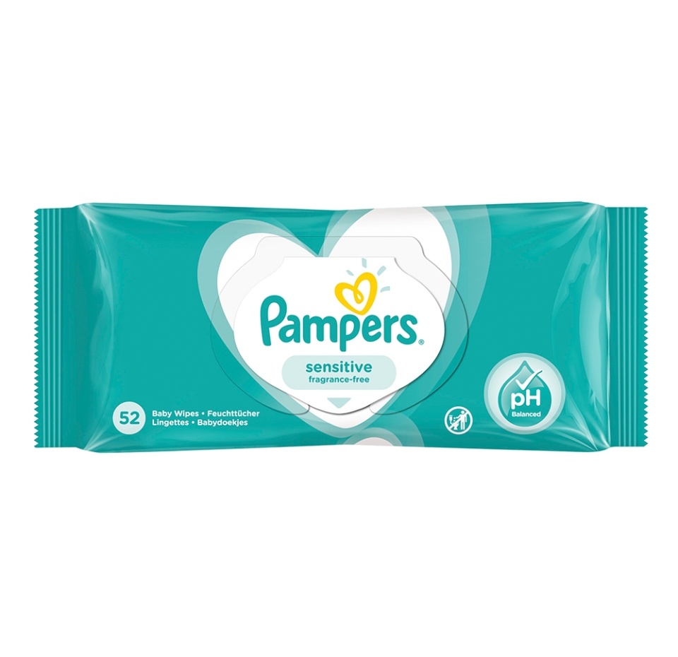

Салфетки влажные Pampers Sensitive детские 52 шт