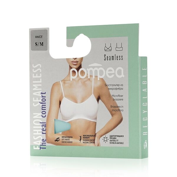 Женский бюстгалтер из микрофибры Pompea , Аквамариновый , S/M
