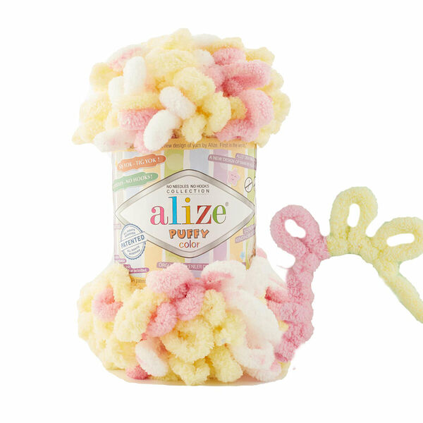Пряжа Alize 'Puffy Color' 100г 9м (100% микрополиэстер)(6369 секционный)