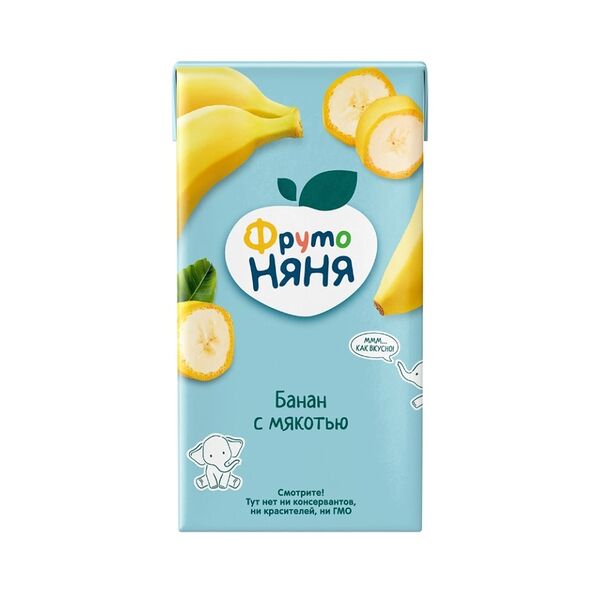 Нектар ФрутоНяня банан с мякотью с 3 лет, 500мл