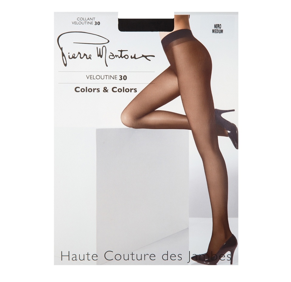 

Колготки Pierre Mantoux Collant Veloutine цвет 9000 nero 30 den, размер 3, Италия