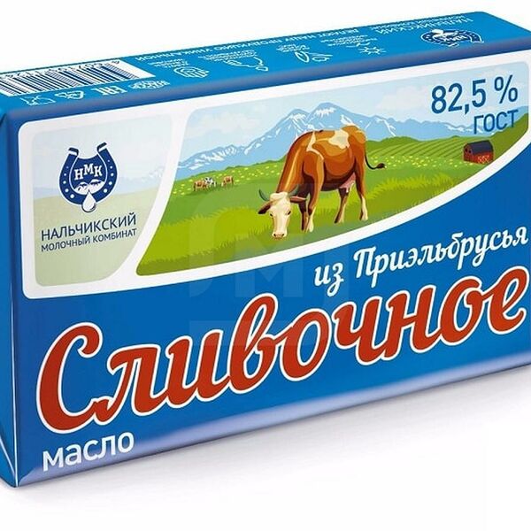 Масло сливочное Из Приэльбрусья несоленое 82.5%