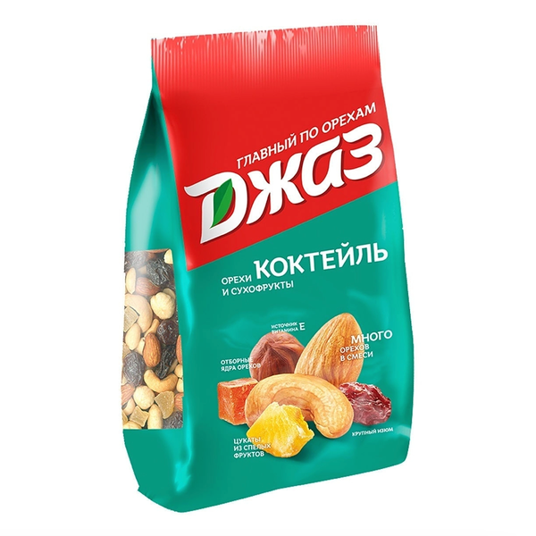 Коктейль смесь ядер орехов и сухофруктов ТМ Dжаз (Джаз)