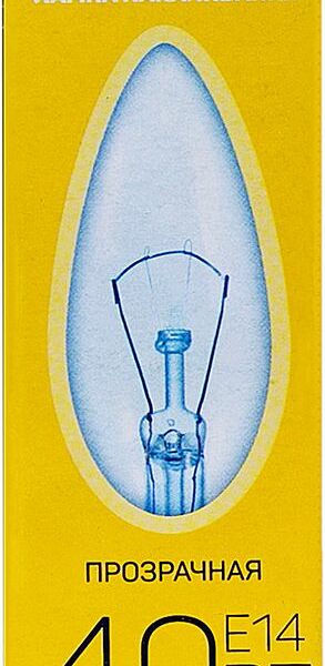 Лампа накаливания Старт Е14 прозрачная, 40 Вт