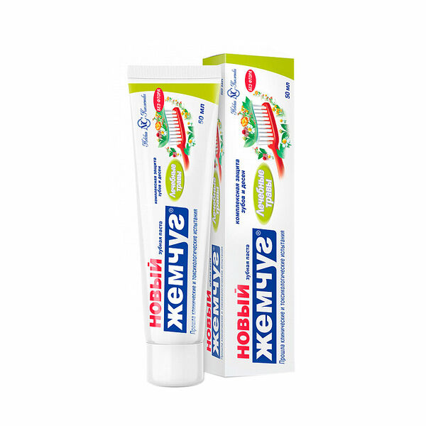 Зубная паста Новый Жемчуг Лечебные Травы 50 мл