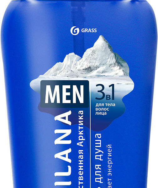 Гель для душа Grass Milana Men Таинственная арктика эвкалипт, 750 мл