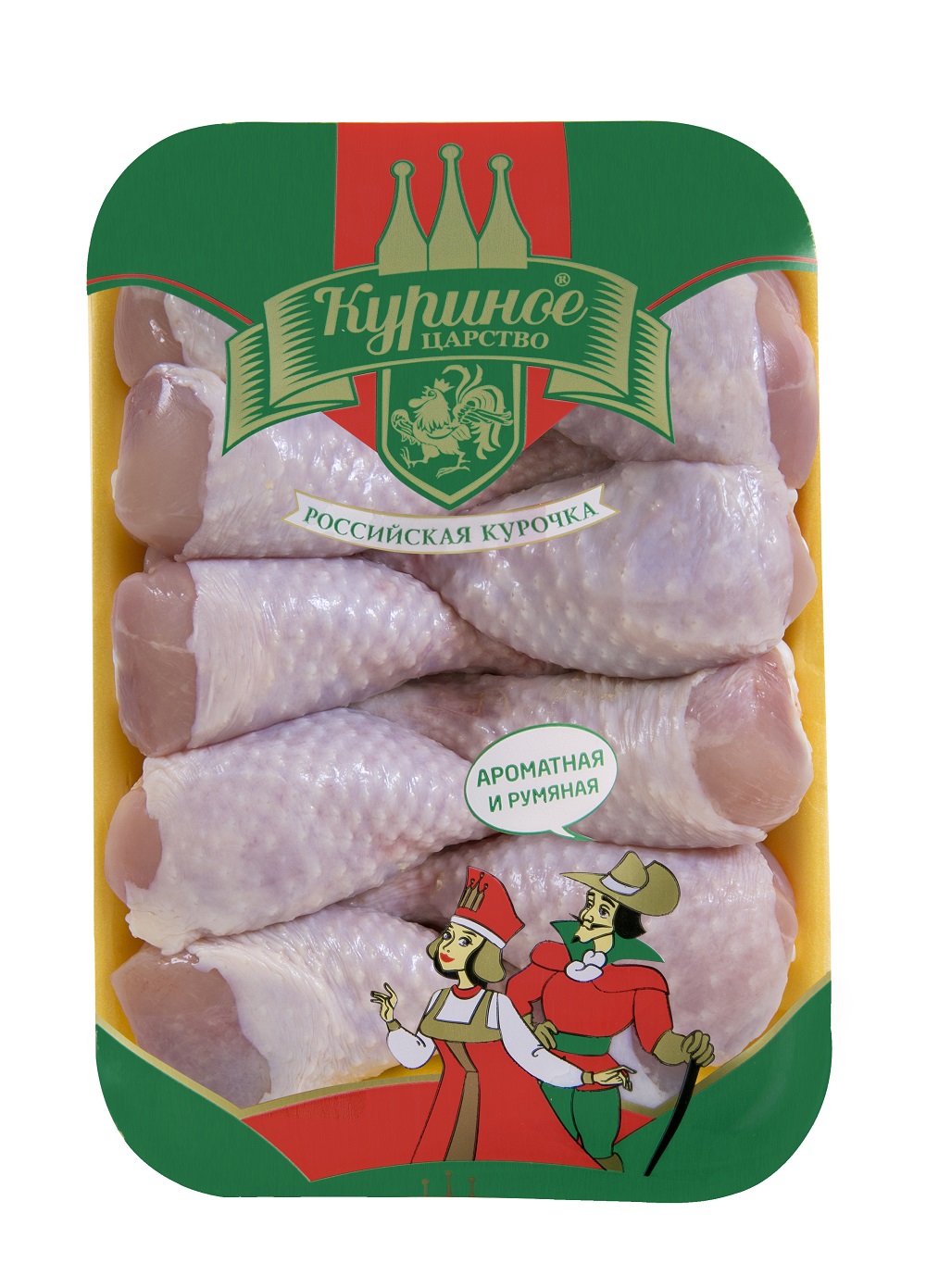 

Голень куриная КУРИНОЕ ЦАРСТВО с кожей охл. подложка вес до 1.4 кг