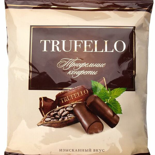 Конфеты Trufello со вкусом шоколада и кремовым корпусом глазированные, 180г