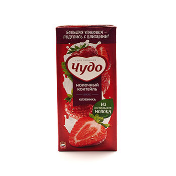 Коктейль молочный Чудо клубника 2%
