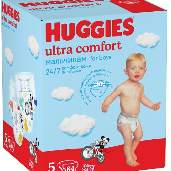 Подгузники Huggies Box Ультра Комфорт для мальчиков 5 12-22кг 84шт