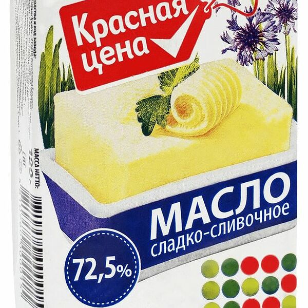 Масло сливочное Красная цена 72.5%