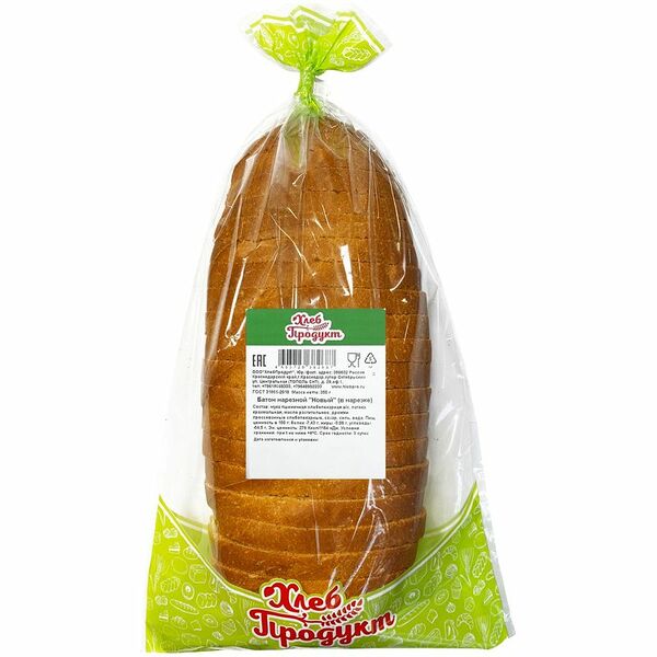 Батон ХлебПродукт Новый нарезка 350 г