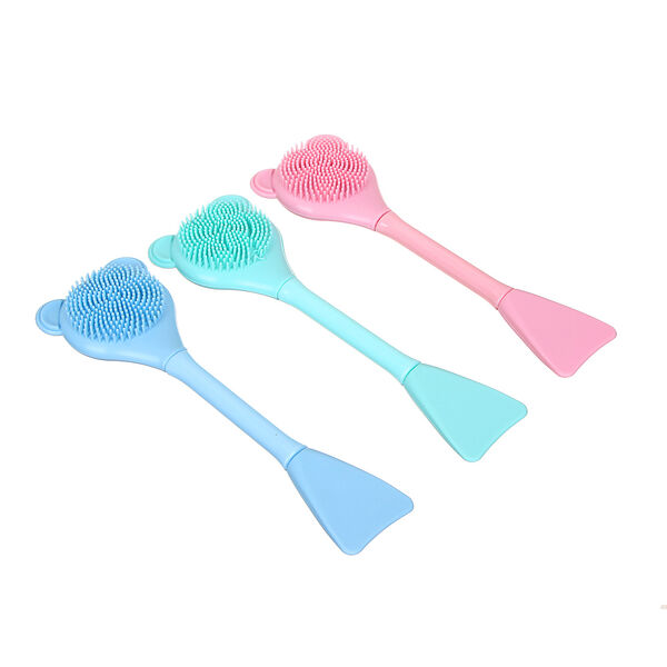 Юниlook кисть для косметических процедур с щеткой, силикон, пластик ps, 16х5см, 3 цвета