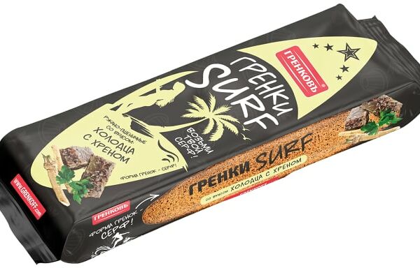 Гренки Гренковъ Surf Холодец с хреном 100г