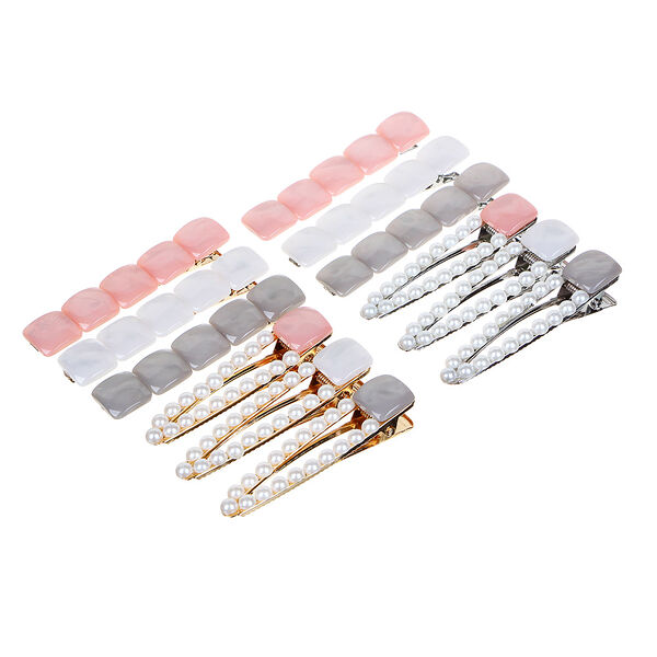 Зажим для волос Beriotti, металл, пластик, 7/8см, 2 дизайна