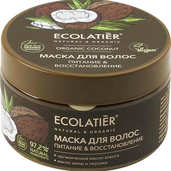 Маска для волос Ecolatier Organic Coconut Питание & Восстановление
