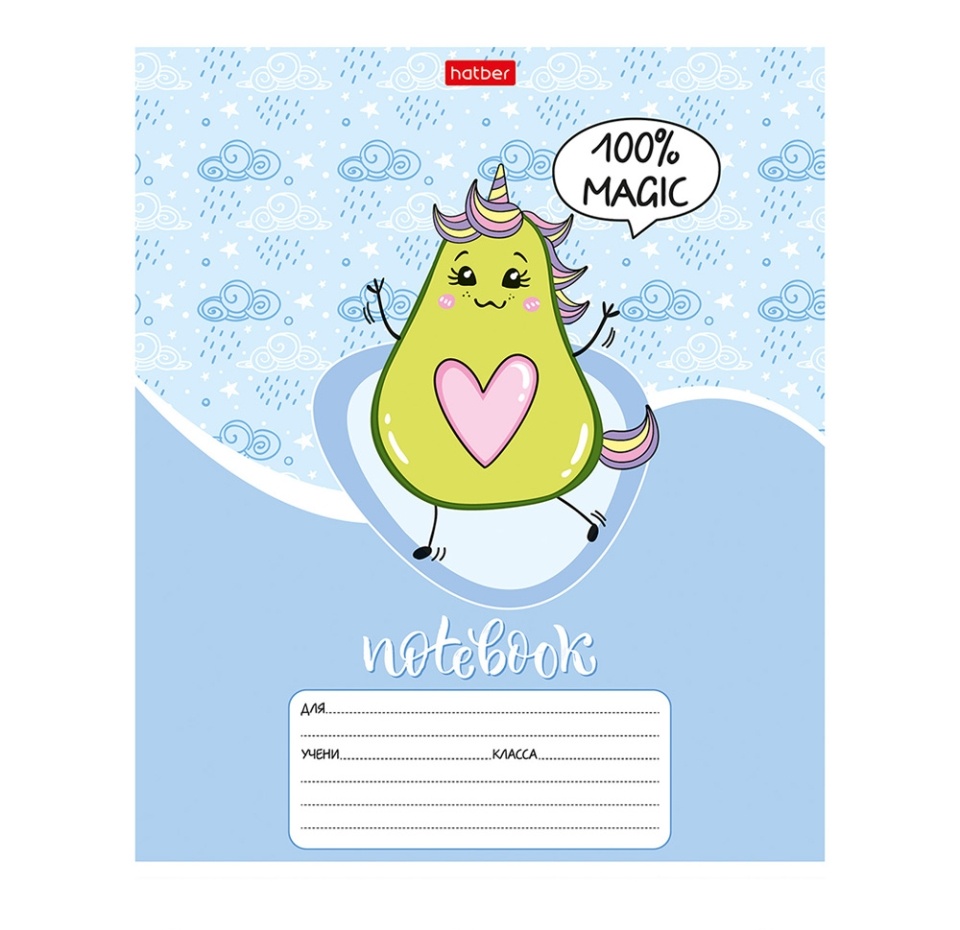 

Тетрадь Hatber Веселые Авокадики, линия, 12л, А5, в ассортименте