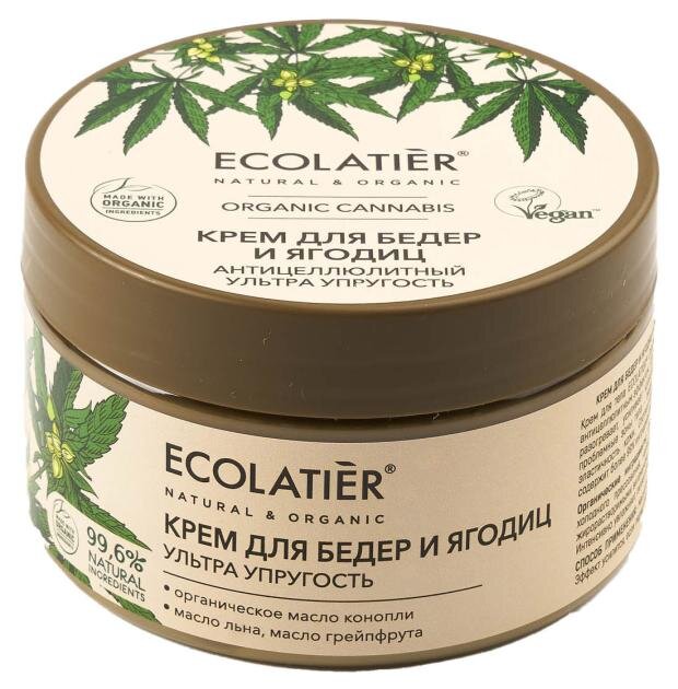 

Крем для бедер и ягодиц Ecolatier ECL GREEN ORGANIC CANNABIS Антицеллюлитный Ультра упругость 250 мл