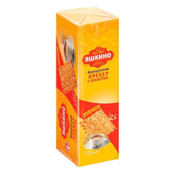 Крекер Яшкино Французский хрустящий с кунжутом