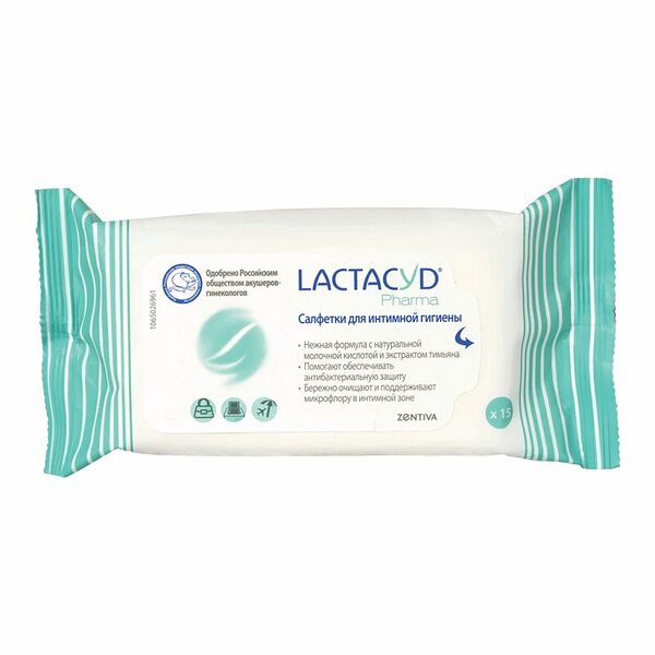 Lactacyd Pharma Салфетки для интимной гигиены Тимьян 15 шт