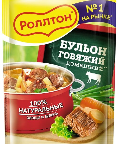 Бульон Роллтон говяжий домашний 90г