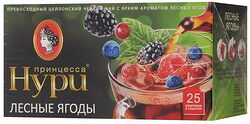 Чай ПРИНЦЕССА НУРИ черн.цейл.байх.  с ар. лес.ягод и измельч.лес.ягод пак. с/я 25х1,5г РФ