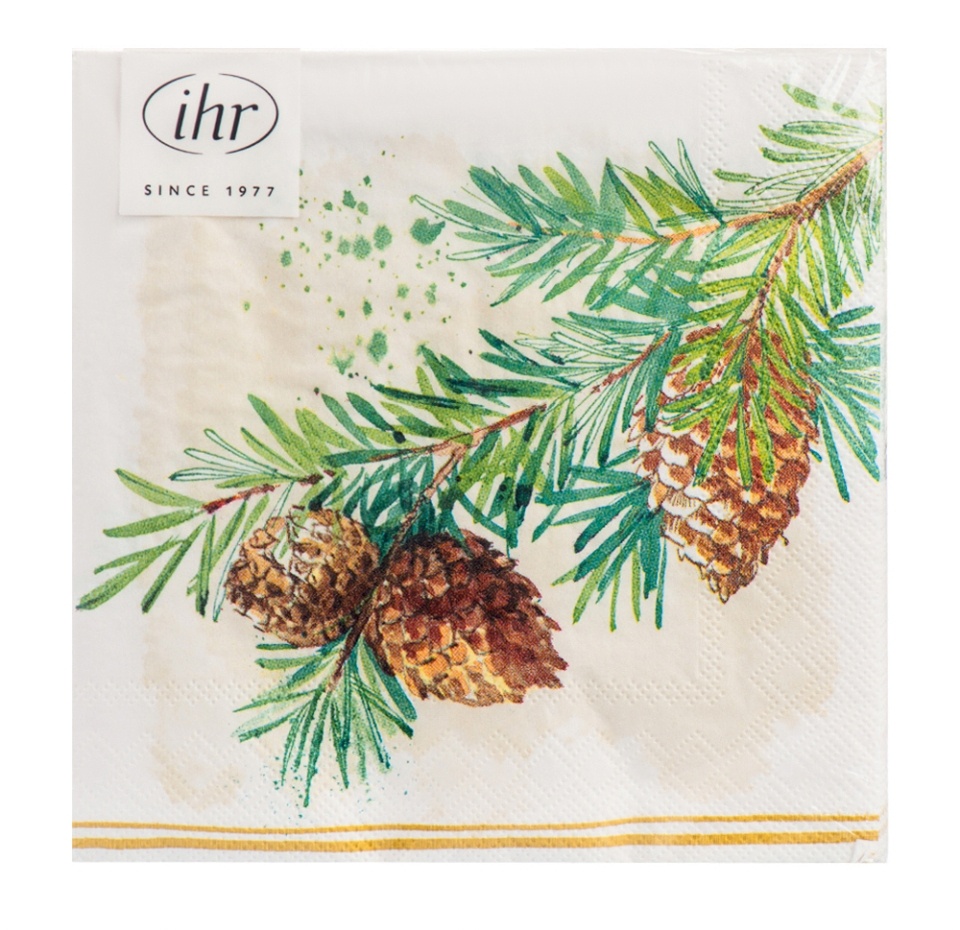 

Салфетки бумажные IHR Decorative Branches 33х33 см 3-х слойные 20 шт
