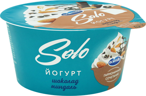 

Йогурт Экомилк Solo Шоколад-миндаль 4.2% 130 г