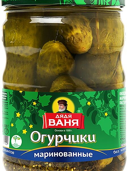Огурцы Дядя Ваня маринованные 950г