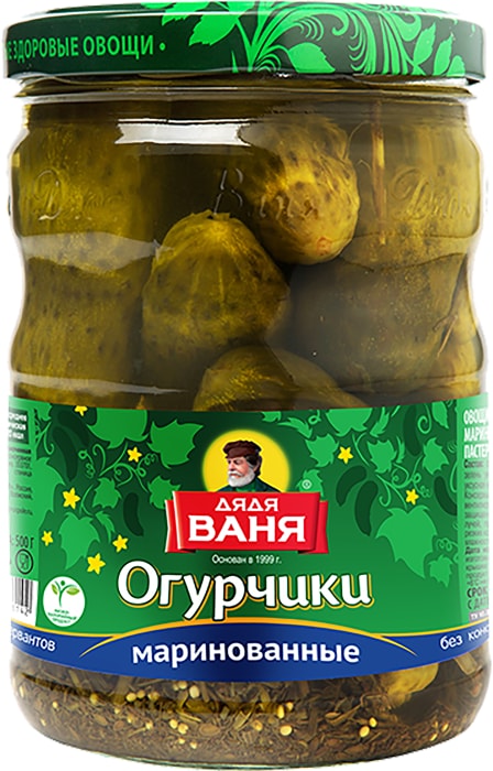 

Огурцы Дядя Ваня маринованые 950 г