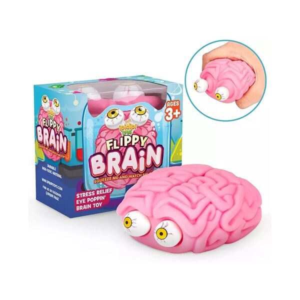 Игрушка-антистресс 1Toy Пучеглаз. Мозг в ассортименте  8х9 см