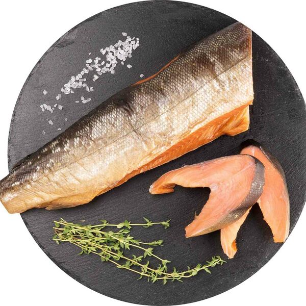 Кета подкопчённая, балык, (1 штука ~ 600 г)