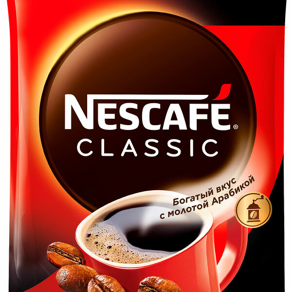 Кофе Nescafe Classic растворимый с добавлением молотой арабики