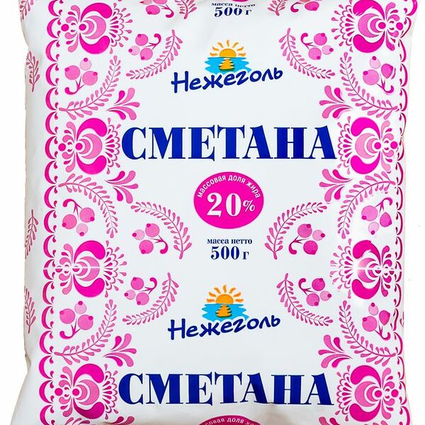 Сметана Нежеголь 20%, 500г