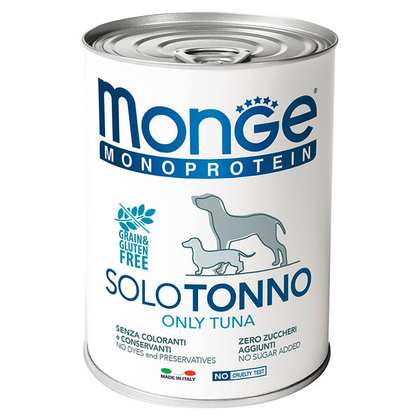 Monge Dog Monoprotein Solo консервы для собак (паштет) Тунец, 400 гр.