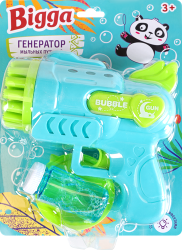 

Генератор мыльных пузырей Bigga со световыми эффектами 16.5 см цвет в ассортименте