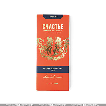 Шоколад Счастье Горький 72% 70г, Россия