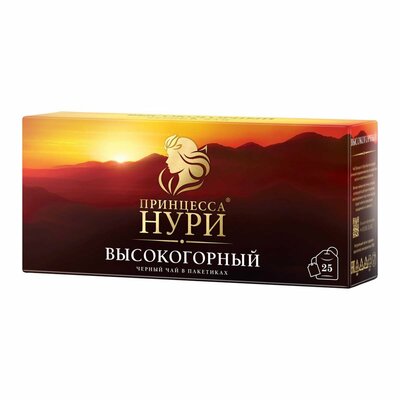 Чай черный Принцесса Нури Высокогорный 25 пакетиков 50 г 