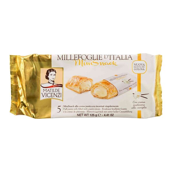 Трубочки MiniSnack Vicenzi с начинкой из заварного крема