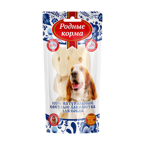 Лакомство для собак Родные корма пятачок свиной из шкурки 44 г