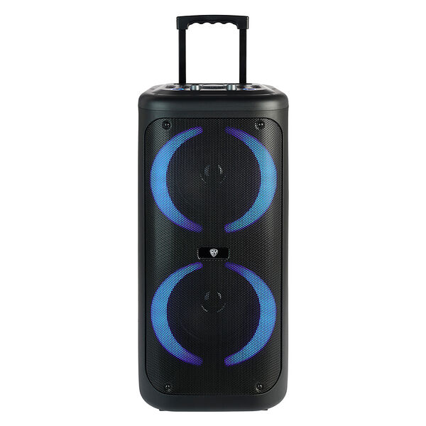 By колонка беспроводная 40вт,7.4в/3600мач,usb,micro-sd,aux,подсветка,ручка,колесики,сзу 916-261