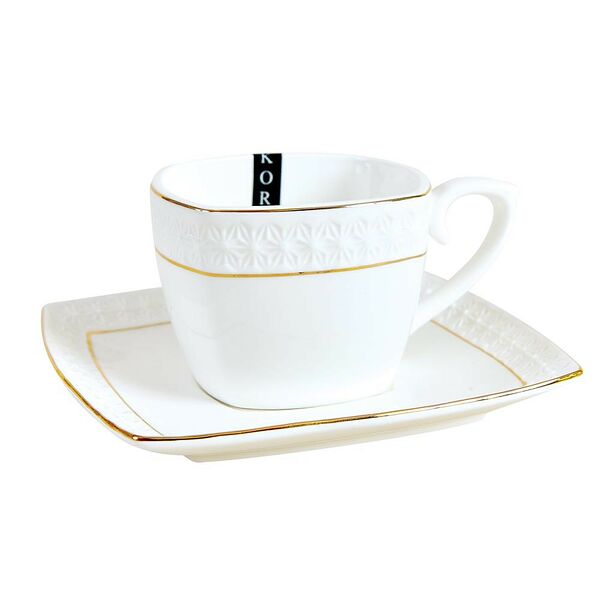 Пара кофейная Снежная королева, 90 мл, керамика, форма квадратная