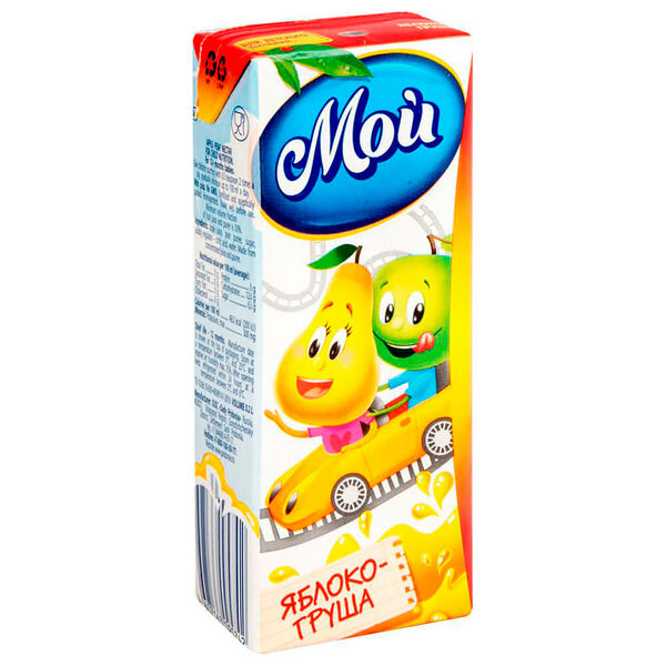Нектар Мой 0,2л яблоко груша с мякотью тетра-пак
