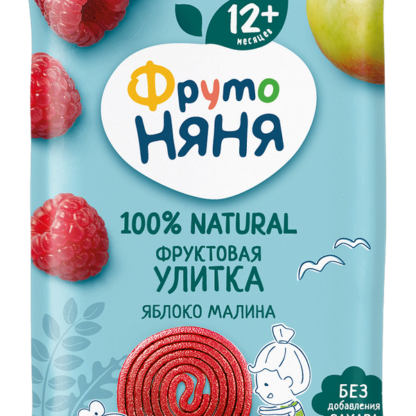 Фруктовые кусочки яблочно-малиновые улитка 15г ДП ФрутоНяня